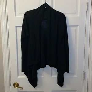 Women’s H&M Draped Front Open Black Cardigan